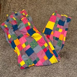 Lucy and Yak Alexa Perrie Patchwork Trouser Organic Cotton Pants Womens 2XL